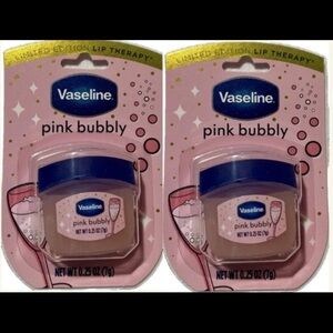 Vaseline Lip Therapy Pink Bubbly Limited Edition Lip Balm Tin 0.25 oz Lot of 2